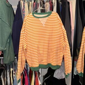 Free People Classic Striped Sweatshirt